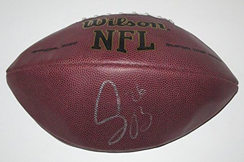 Саквон Баркли постави автограф Уилсону на футбол NFL, Пенсилвания Стейт Nittany Лайонз, Драфт NFL 2018, най-Добрият