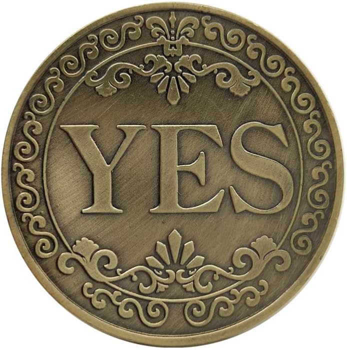 Ретро Бронзова Монета с Триизмерен Релеф YES Decision Coin Възпоменателна Монета Щастливи монети - това е Монета