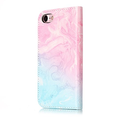 Чанта-портфейл STENES за iPhone 7 - Стилна серия Marble Stripes от мек полиуретан Премиум-клас в цветовата гама