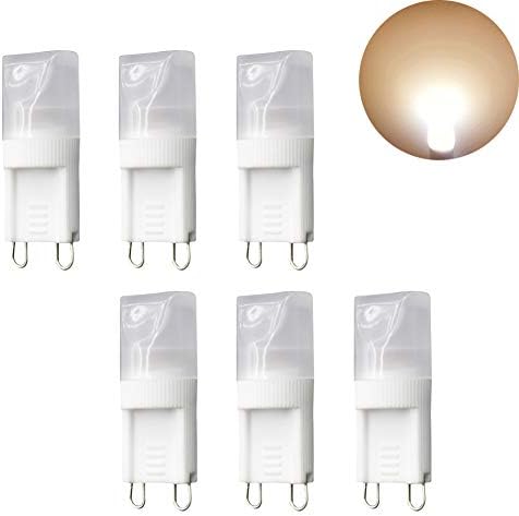 MaoTopCom Мини G9 led крушка 2 W (6 бр.), G9 Къса led Лампи за Подмяна 20 W Еквивалентен на Халогенна Лампа