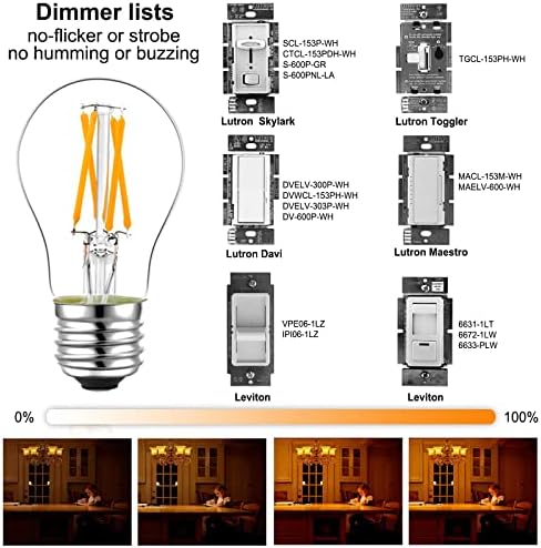 LiteHistory Led Лампа E26 с регулируема яркост 6 Вата, което се равнява на 60 W, Реколта Led Крушка на Едисон