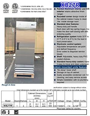 Търговска хладилник с 1 като Здрав Вертикален радиатор от неръждаема стомана ФНИ Ширина 29 см, с капацитет 23