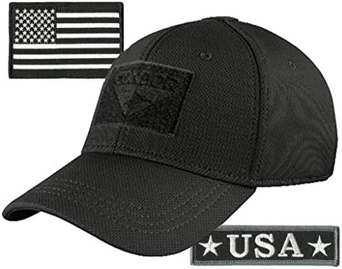 Комплект тактически кепок Condor Fitted - Ленти с бойни дух на САЩ и Флага на САЩ - Изберете размер
