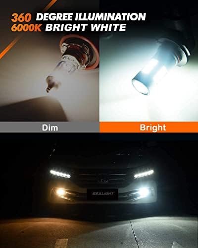 Комплект led лампи SEALIGHT 9005/HB3, Комплект led фарове за мъгла, фаровете H10, Ксеноново-бяло 6000 К, 27