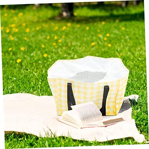 YARNOW Чанта за съхранение на Пикник Изолиран Чанти-хладилници Сгъваема Чанта-Тоут Чанта За Пазаруване Чанта-Тоут