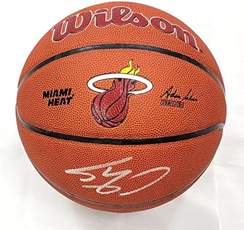 Шакил о ' Нийл С Автограф на Маями Хийт Уилсън Копие на логото на НБА Хит Баскетбол Бекет Свидетел - Баскетболни