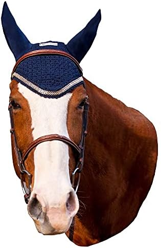 Летят шапката от висша мода за езда с Люрексовой въже - Пони Цвят - Тъмно син, Размери - Пони