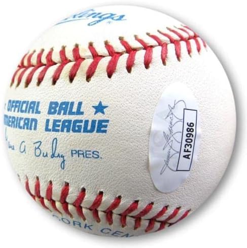 Франк Робинсън Подписа Бейзболни топки AL Baseball Orioles Maya с Автограф 586 часа JSA AF30986 - Бейзболни