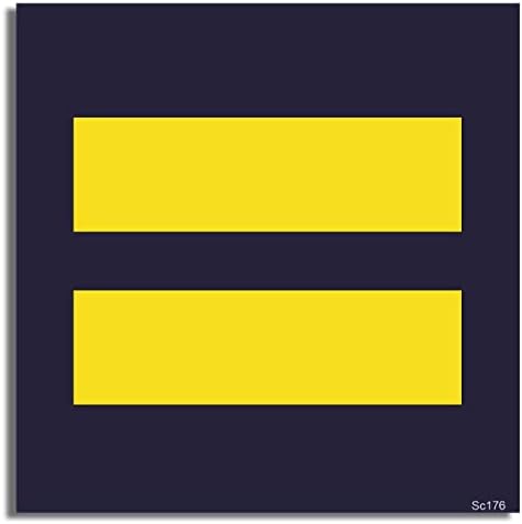Gear Tatz - Символ на равенството, правата на човека - Либерален политически по - Малък стикер на бронята - x 2,25 2,25 инча - Професионално направени в САЩ - на Винил или на маг?
