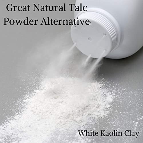Естествен прах от бял каолиновой глина – Отличен за производство на спа маски за лице, коса, тяло, сапун, Дезодорант,