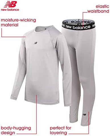 Комплект бельо за изпълнения на New Balance Boys - Тениска с дълъг ръкав на Основния слой и Чорапогащи