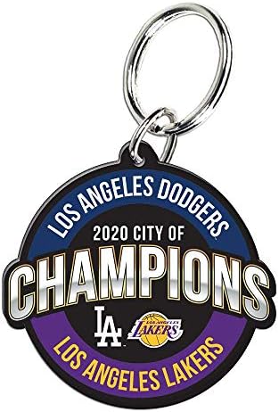 Двойна акрилна Верижка за ключове WinCraft Los Angeles Dodgers ЛА Лейкърс Dos Angeles City of Champions