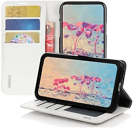 Чанта-портфейл STENES Bling за телефон, съвместим с Samsung Galaxy A03s - Стилен - Кожен калъф с 3D цветя и