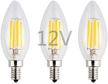Низковольтная led лампа-канделябр OPALRAY 12-24 vdc, регулируема мощност от 4 Вата с димер за постоянен ток,