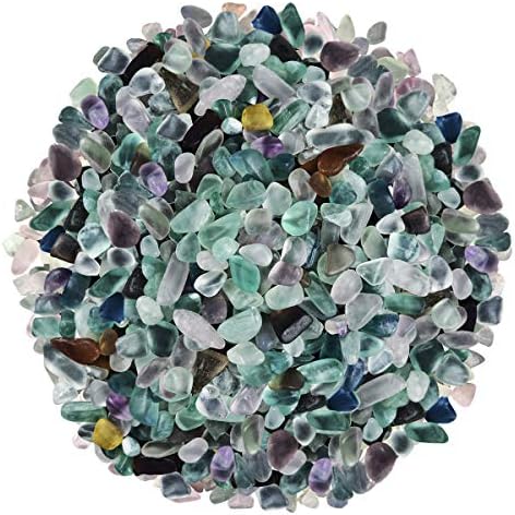 Натурален Смесен Цветен Непреработена флуорит, Полиран Чакъл, Камъни с неправилна форма за Аквариуми с Рибки