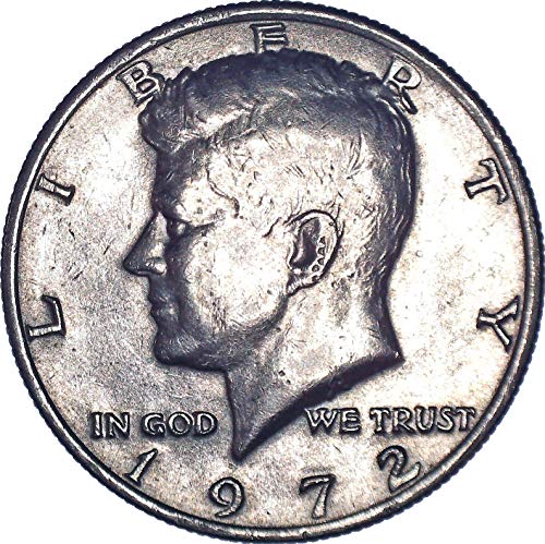 1972 Кенеди Полдоллара 50 цента На Около необращенном формата на