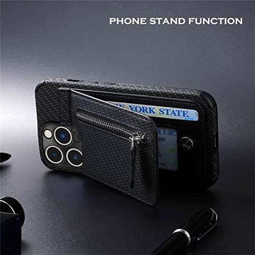 чанта-портфейл simptech за iPhone 14 Pro Max, Държач за карти от Изкуствена кожа модел от висококачествени влакна,