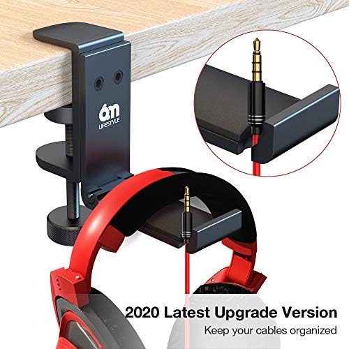 6amLifestyle [2 опаковки по 10 фута] Кабел за Зарядно устройство на контролера PS4 и Сгъваема Закачалка За слушалки