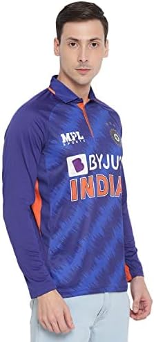 Майк Официалната фен на националния отбор на Индия MPL Sports - Тъмно синьо с дълъг ръкав (Средно)