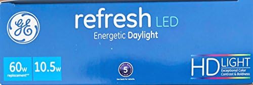 Led Лампа GE Refresh с Висока разделителна способност с Капацитет 10,5 W 5000 До С регулируема яркост на Дневна