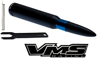 VMS RACING Калибър 50 Кал, Задната част на Черна, Синя Тънка Синя линия, 5,5-Инчов Пулевая Антена със защита