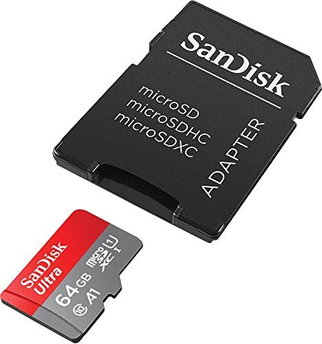 Карта памет 64GB SanDisk Ultra microSDXC UHS-I с адаптер - 100 Mbps, C10, U1, Full HD, A1, Micro SD Card - SDSQUAR064G-GN6MA