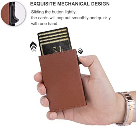 Aiuwo Мъжки Тънък Портфейл с щипка за пари, RFID Блокиране на Притежателя на Кредитната карта, Изчистен Чантата