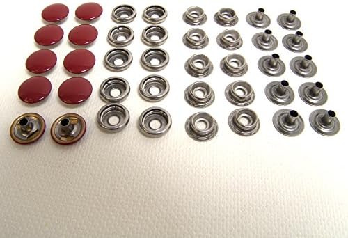 Комплект Ключалки с Цветни Капачки, Червен, Система за захващане от 4 части, 10 бр. Инсталиране на Линия 24 Капаче стандартен размер
