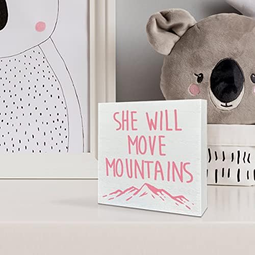 Дървена Табела в детската, Тя Свернет планината, Вдъхновяващ Декор на Работния Плот в Спалнята за момичета в