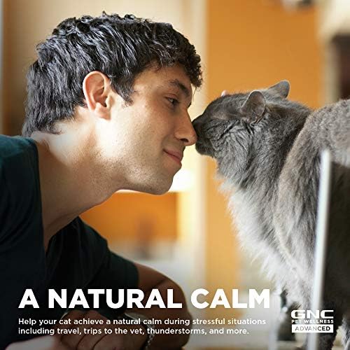GNC Pets ADVANCED Успокояващ Котешки дъвка за котки, 60 карата | Мека Дъвка за котки с вкус на пиле за успокояване