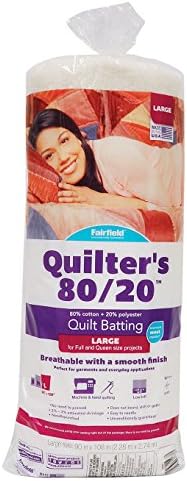 Fairfield Quilter's 80/20 80/20-Размер на Queen 90 x 108, 90x 108, Бял